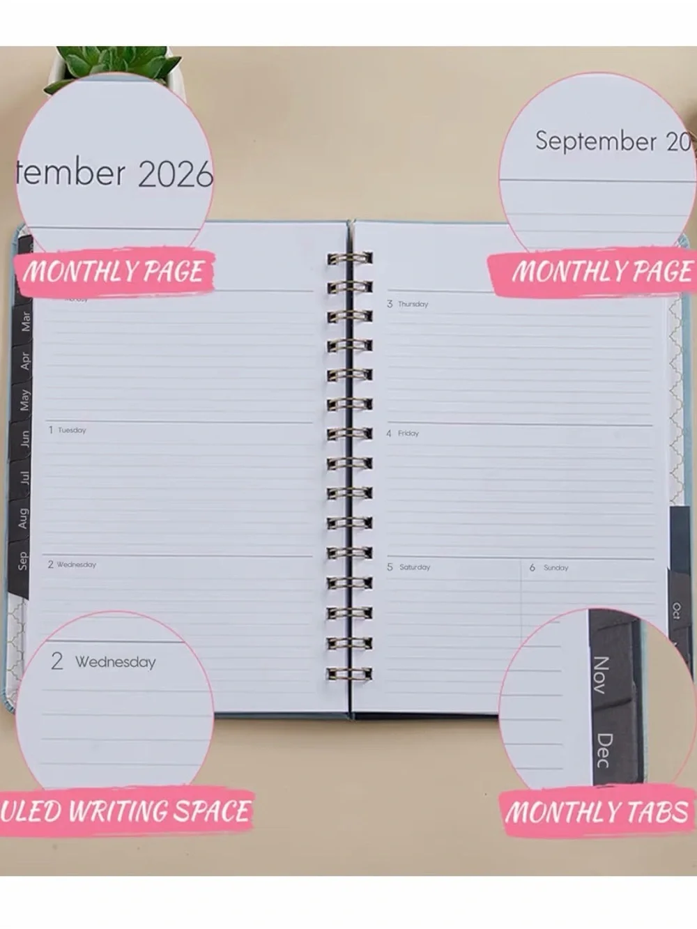 2026 Weekly&Monthly Planner A4